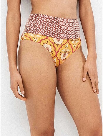 Slip bikini multiposizione doppia stampa