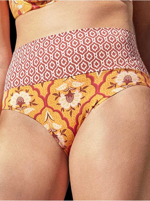 Slip bikini multiposizione doppia stampa - Kiabi
