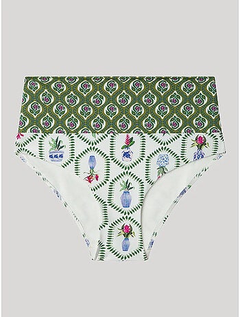 Slip bikini multiposizione fantasia