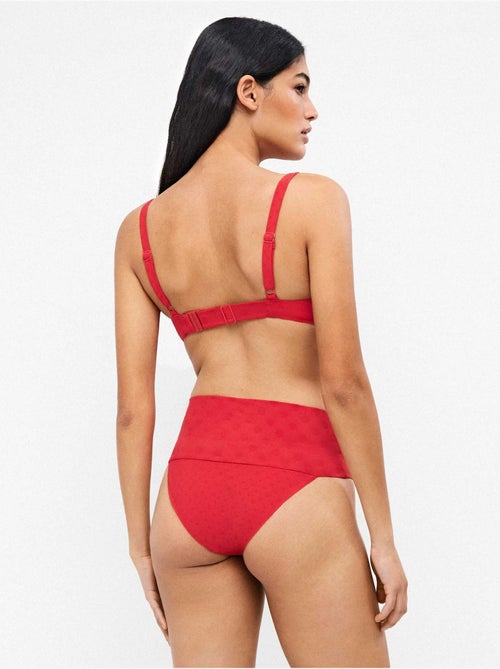 Slip bikini multiposizione jacquard a pois - Kiabi Slip bikini multiposizione jacquard a pois - Kiabi