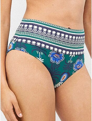 Slip bikini multiposizione stampato