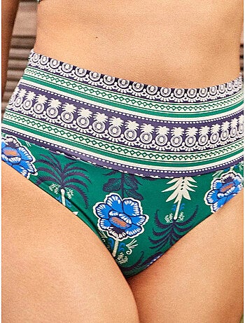 Slip bikini multiposizione stampato