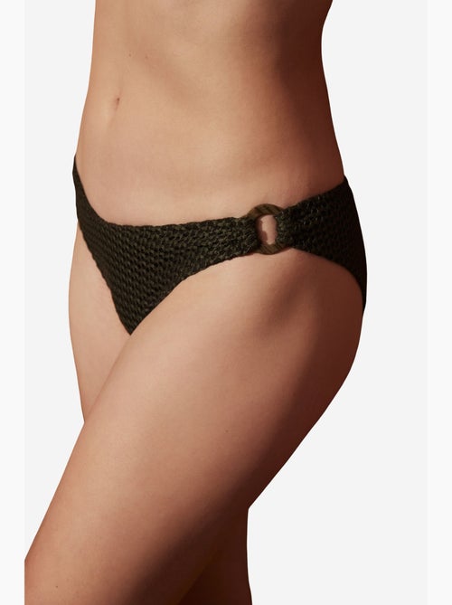 Slip bikini parker con dettaglio accessorio e taglio a v penti - Kiabi Slip bikini parker con dettaglio accessorio e taglio a v penti - Kiabi