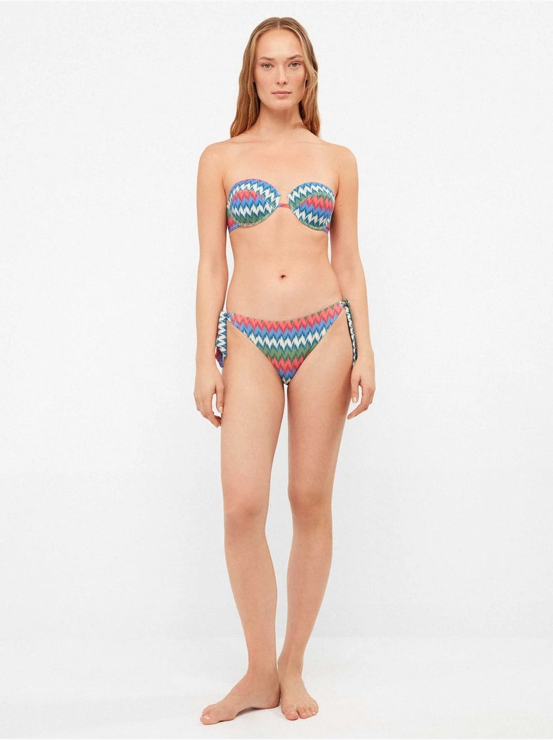 Slip bikini regolabile ai lati Multicolore - Kiabi