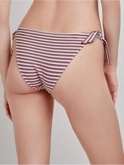 Slip bikini regolabile fantasia righe - Kiabi