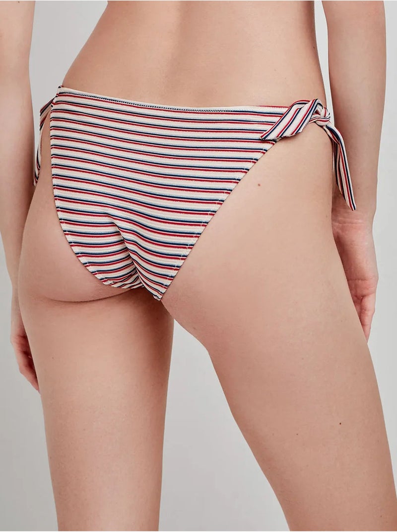 Slip bikini regolabile fantasia righe Multicolore - Kiabi