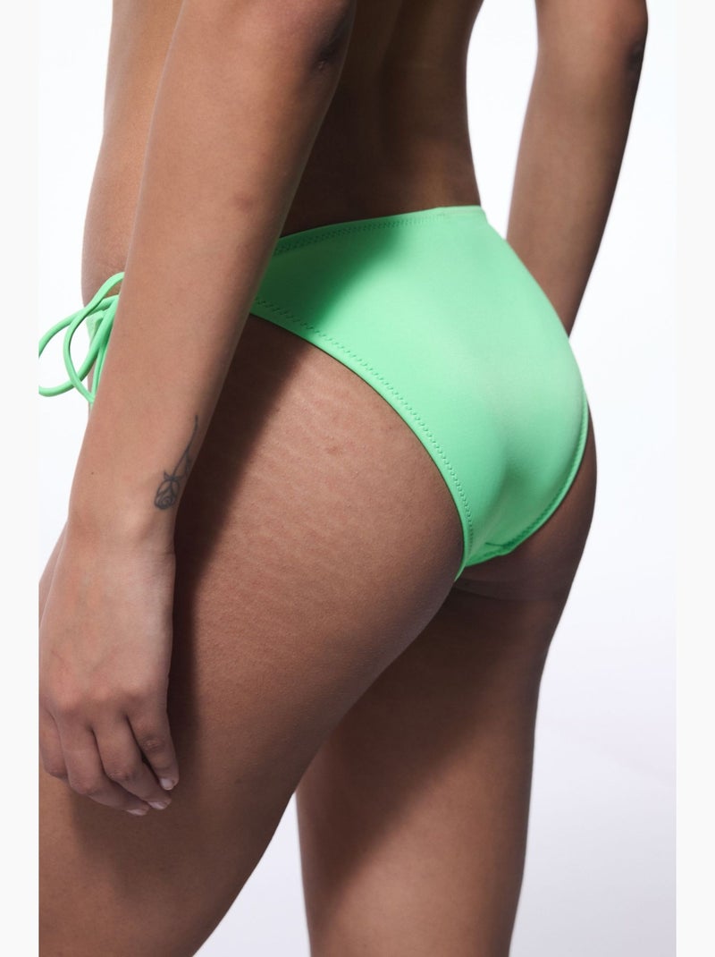 Slip bikini riviera da annodare penti Verde menta - Kiabi