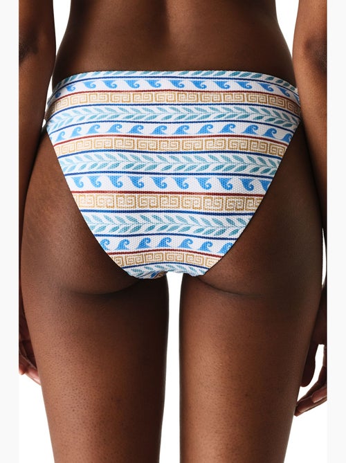 Slip bikini santorini minimal con motivo etnico testurizzato, vita media penti - Kiabi Slip bikini santorini minimal con motivo etnico testurizzato, vita media penti - Kiabi