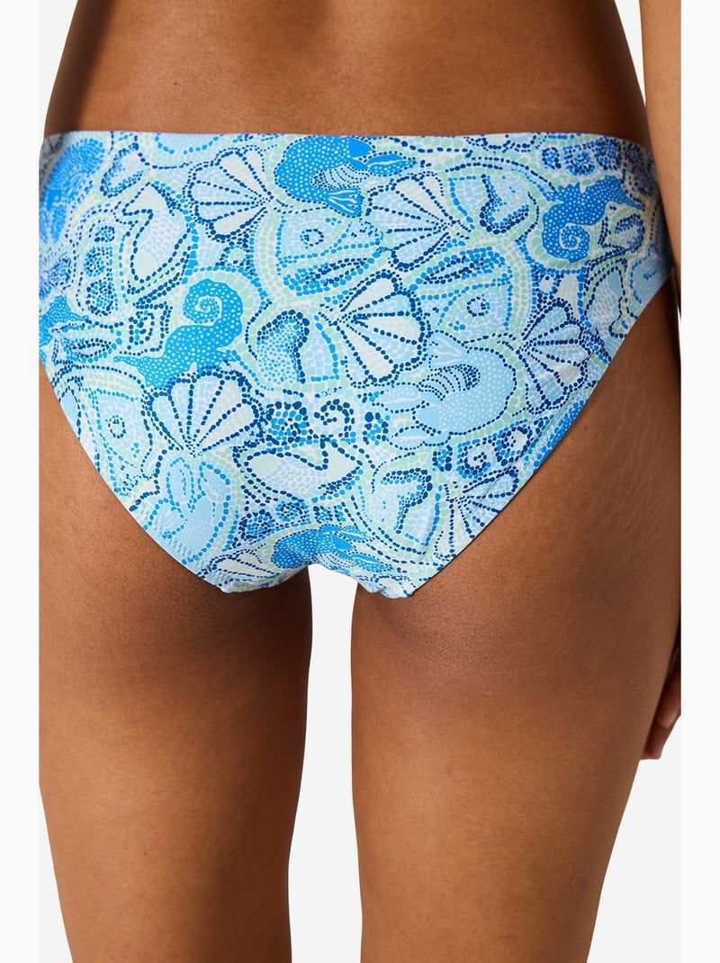 Slip bikini shell side penti Blu Bianco - Kiabi