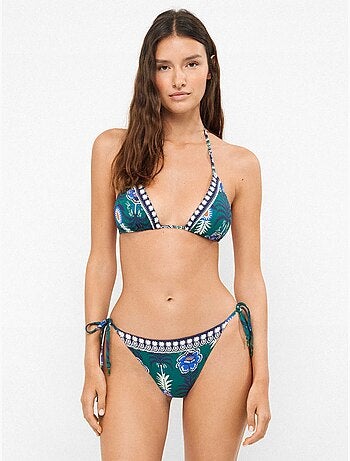 Slip bikini stampato