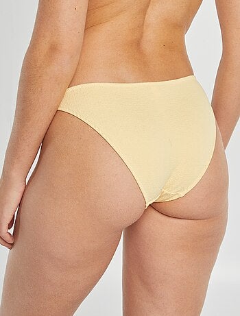 Slip bikini tessuto in rilievo
