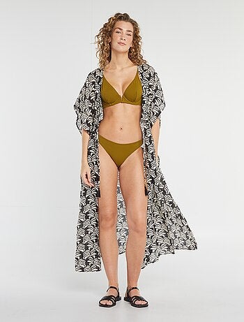 Slip bikini tessuto strutturato