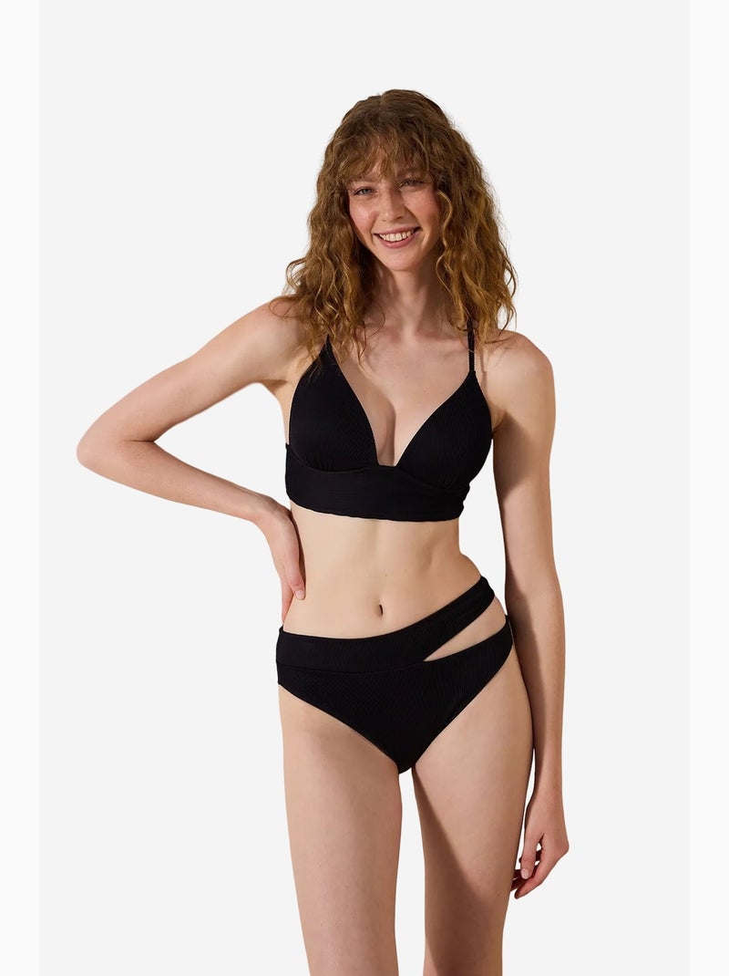 Slip bikini testurizzato brigett cut penti Nero - Kiabi