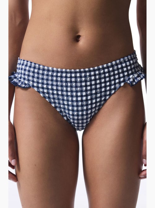 Slip bikini texas a quadretti e volant penti - Kiabi Slip bikini texas a quadretti e volant penti - Kiabi