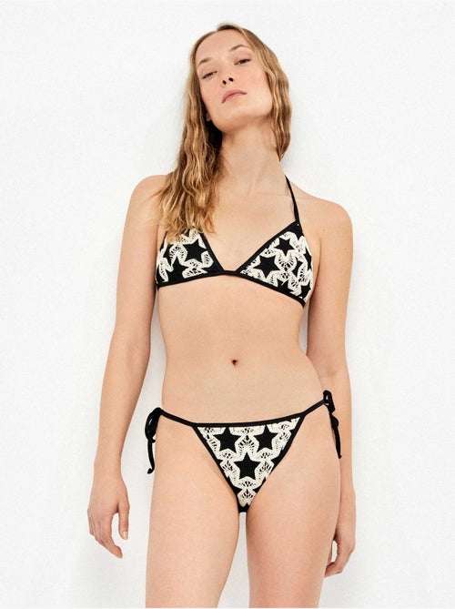 Slip bikini uncinetto con lacci laterali - Kiabi Slip bikini uncinetto con lacci laterali - Kiabi