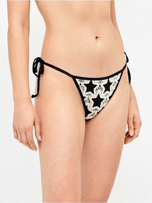 Slip bikini uncinetto con lacci laterali - Kiabi Slip bikini uncinetto con lacci laterali - Kiabi