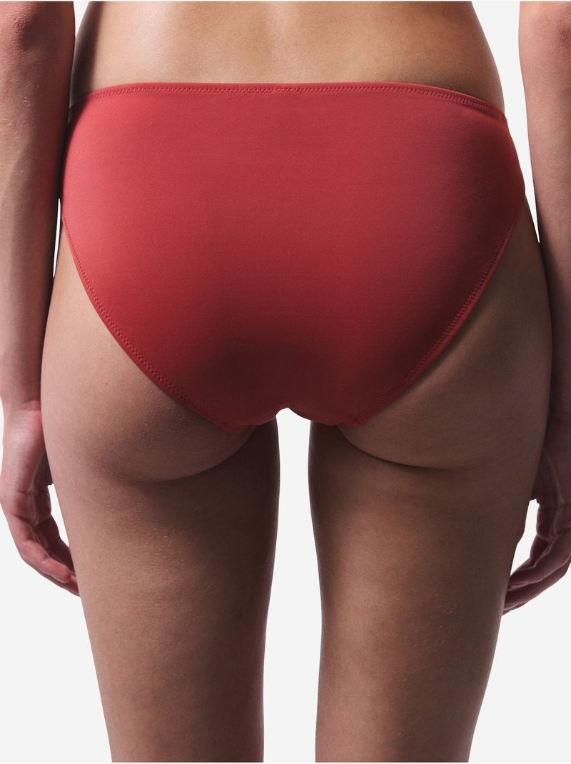 Slip bikini vita media penti Rosso - Kiabi