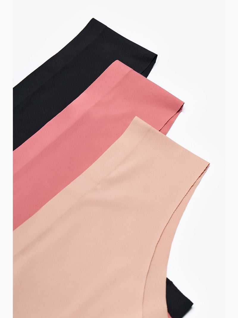 Slip brasiliana lasercut invisibile penti Nero Rosa - Kiabi