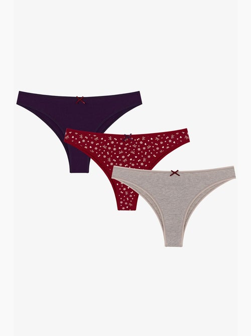 Slip brasiliani con stampa fiocco snow cute 3 pz penti - Kiabi