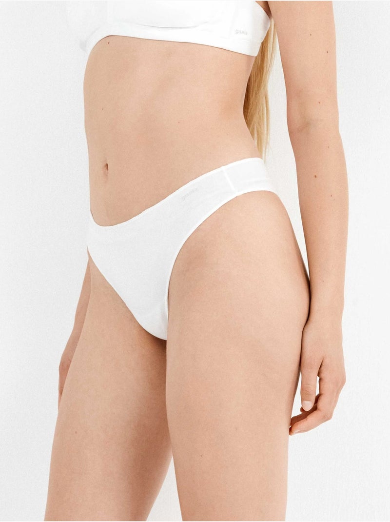 slip brasiliani cotone biologico Bianco - Kiabi