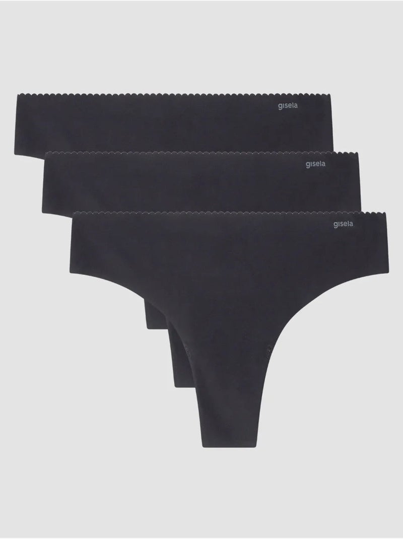 slip brasiliani invisibili tessuto microfibra Nero - Kiabi