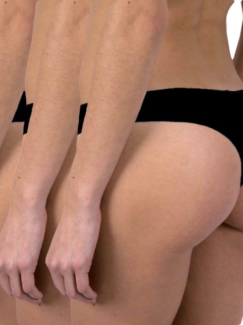 Slip brasiliani microfibra confezione da 3 Donna - Kiabi