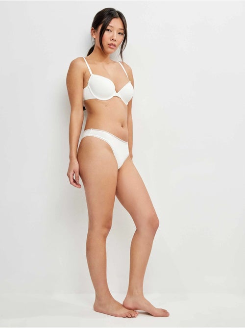 Slip brasiliano con gallone di plumetis - Kiabi