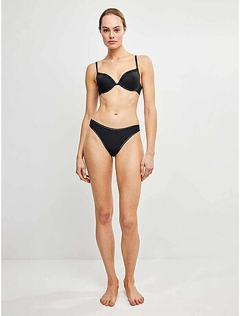Slip brasiliano con gallone di plumetis