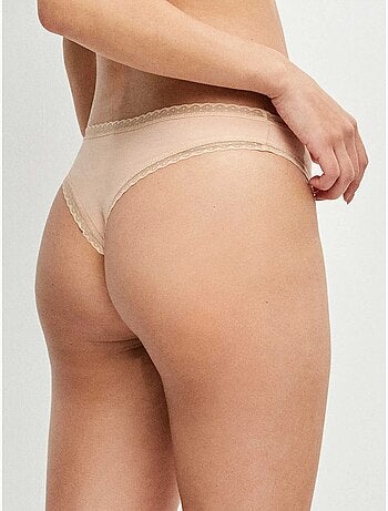 Slip brasiliano con gallone di plumetis