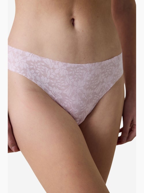 Slip brasiliano in pizzo con taglio laser invisibile penti - Kiabi