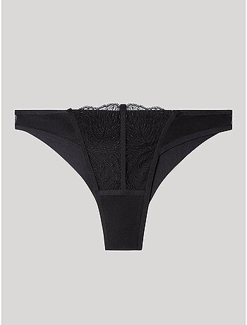 Slip brasiliano in pizzo ricamato