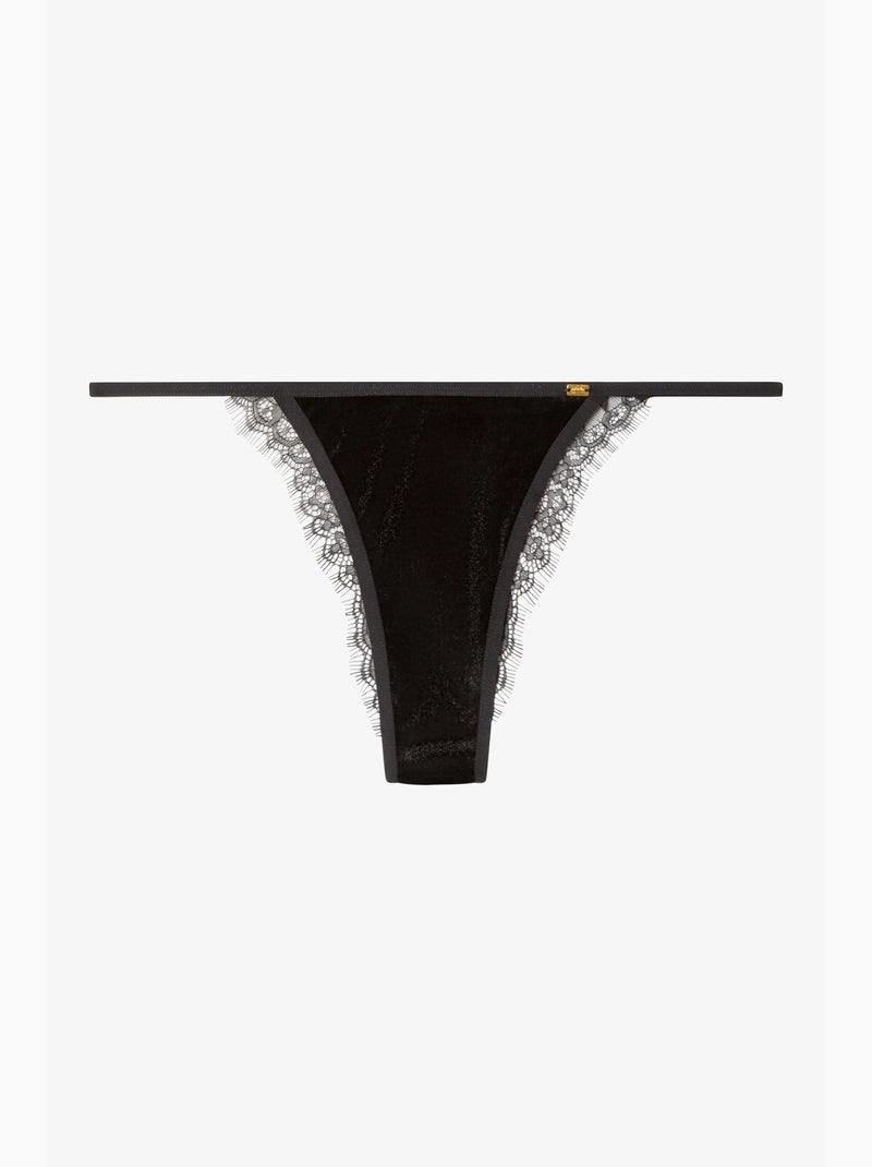 Slip brasiliano in velluto Nero - Kiabi