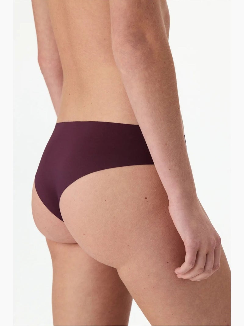 Slip brasiliano taglio laser penti Rosso bordeaux - Kiabi