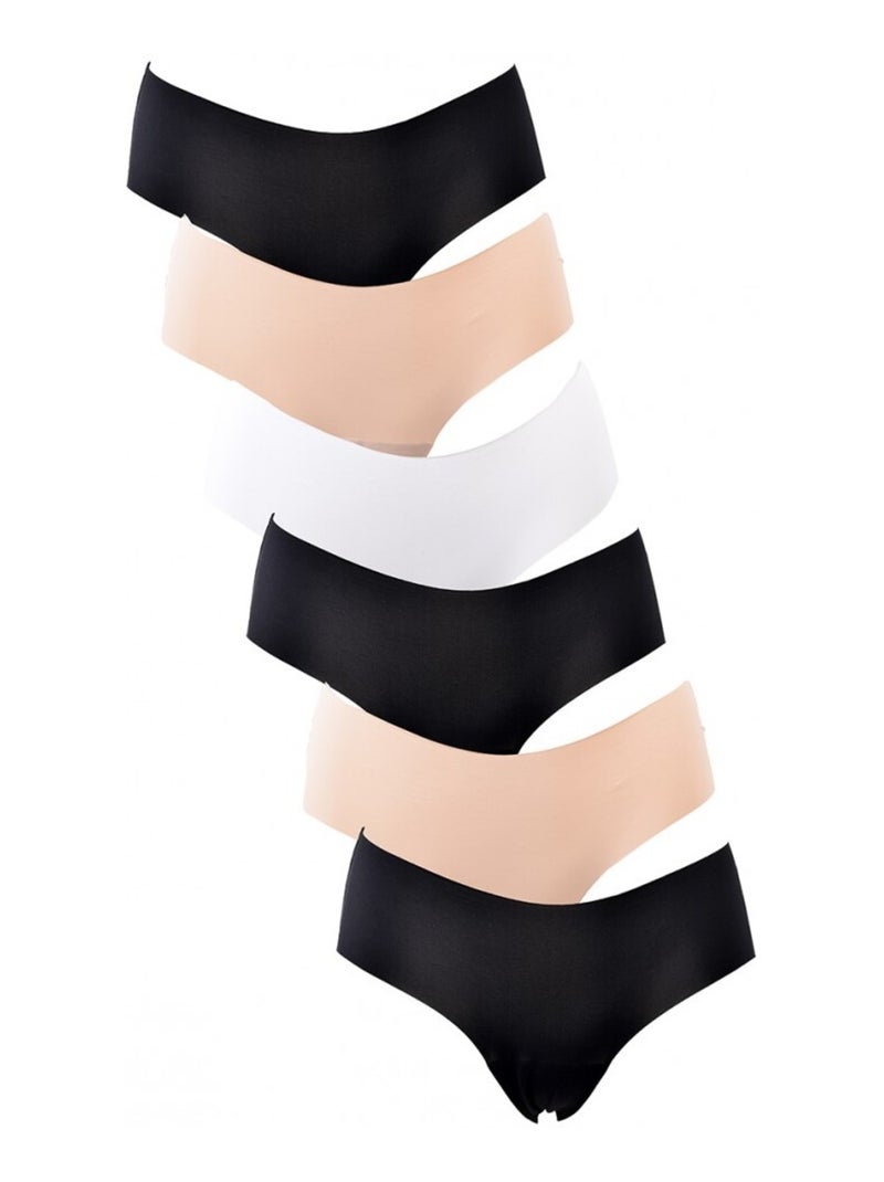 Slip CXL BY LACROIX - Confezione da 6 Nero Rosa Bianco - Kiabi