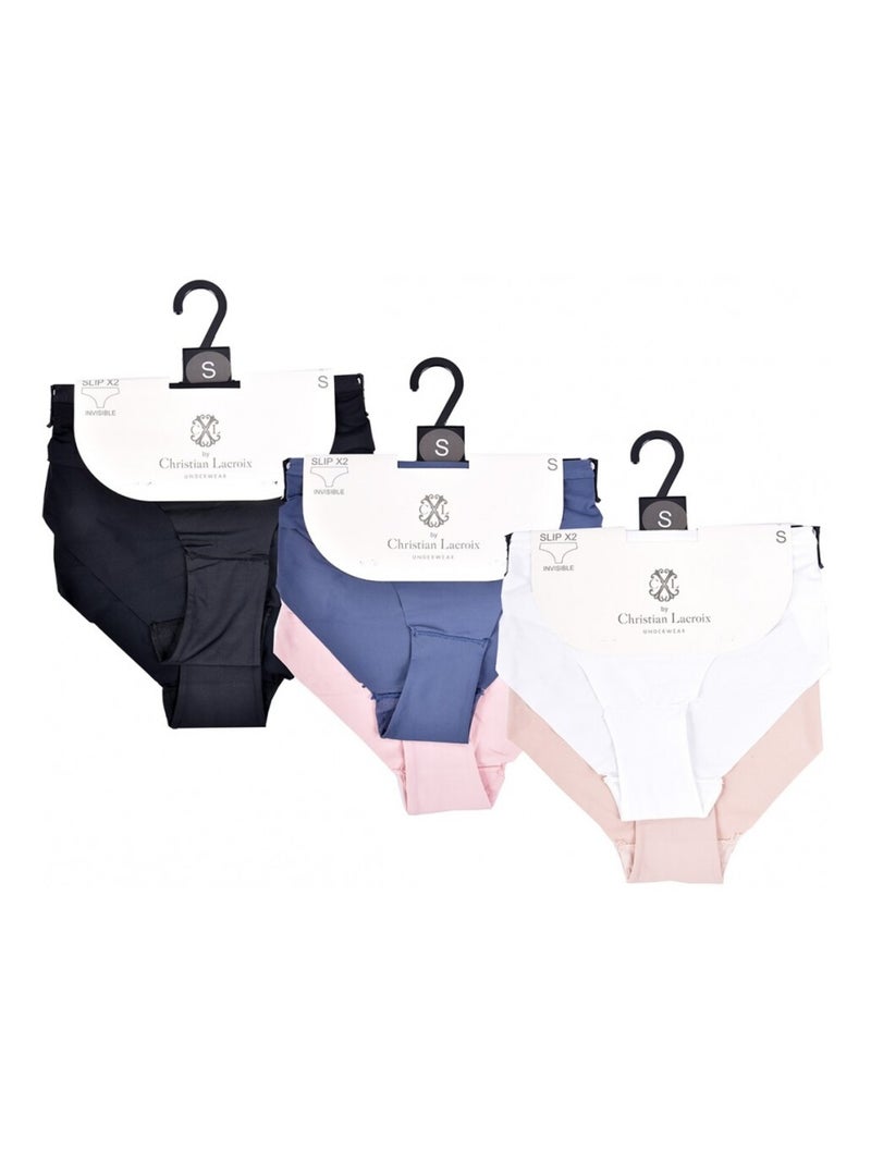 Slip CXL BY LACROIX X6 - Confezione da 6 Nero Rosa chiaro Bianco - Kiabi