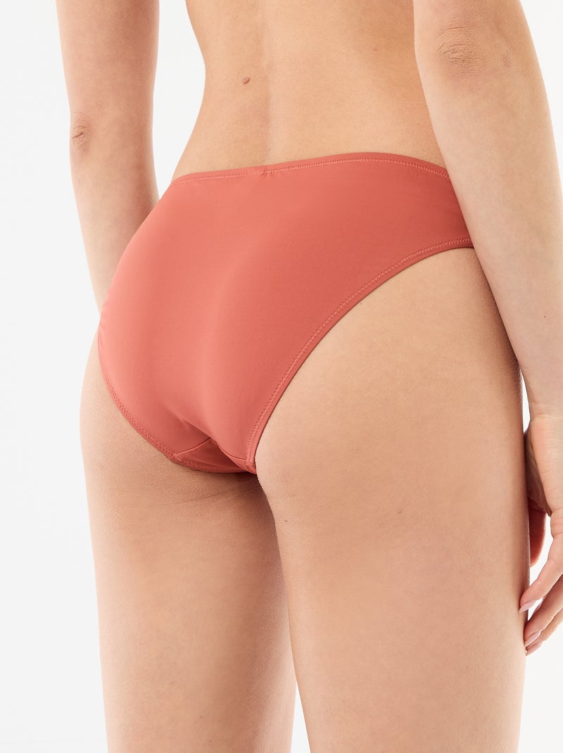 Slip da bagno con bordi in macramè Arancione - Kiabi