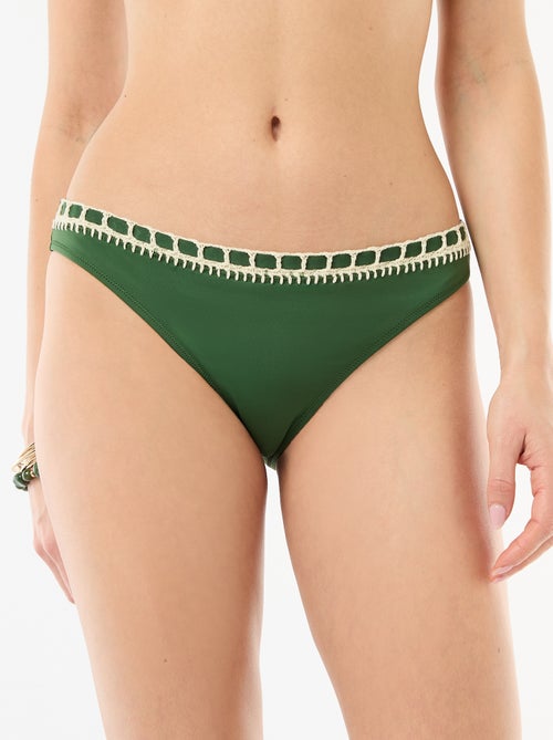 Slip da bagno con bordi in macramè - Kiabi