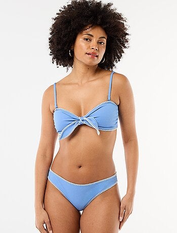 Slip da bagno con impunture a contrasto