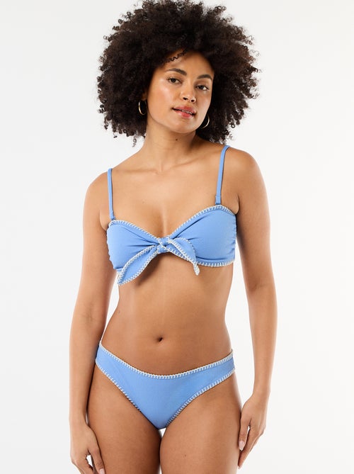 Slip da bagno con impunture a contrasto - Kiabi