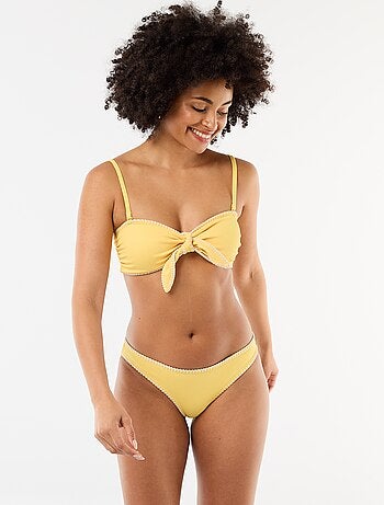 Slip da bagno con impunture a contrasto