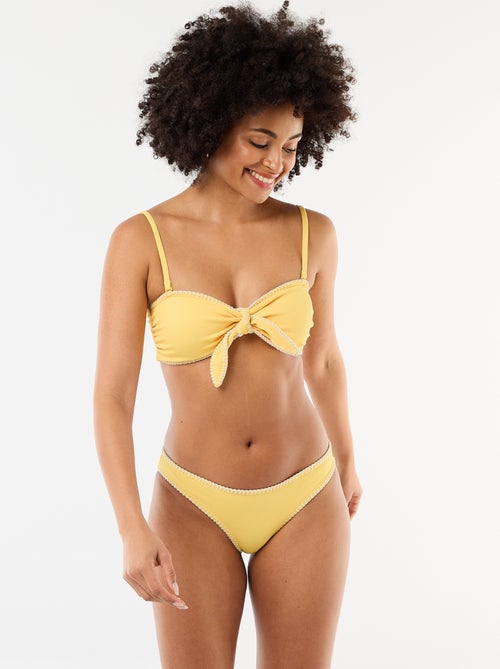 Slip da bagno con impunture a contrasto - Kiabi