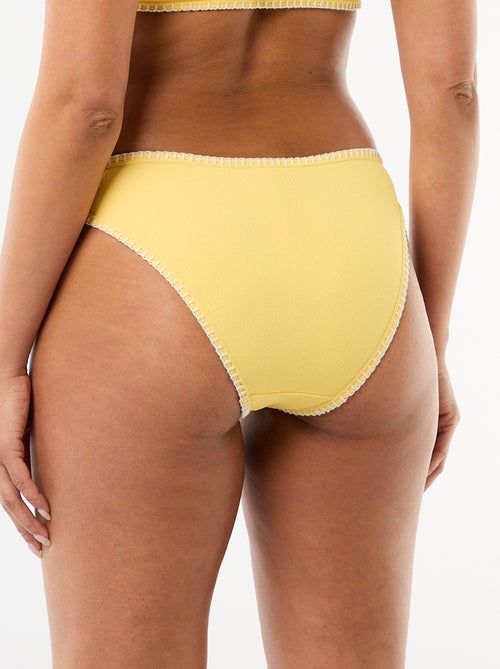 Slip da bagno con impunture a contrasto - Kiabi