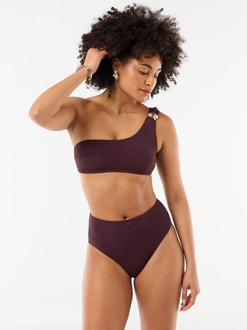 Slip da bagno goffrato a vita alta - Kiabi