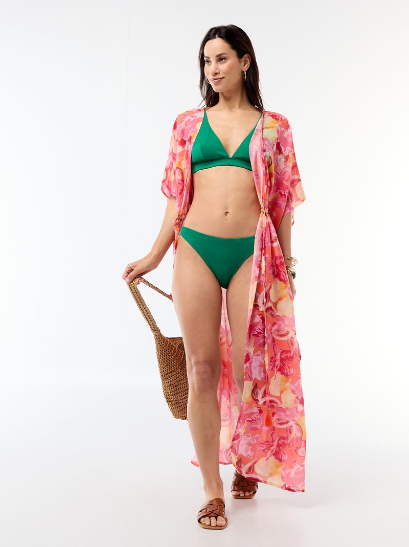 Slip da bagno in maglia testurizzata Verde - Kiabi