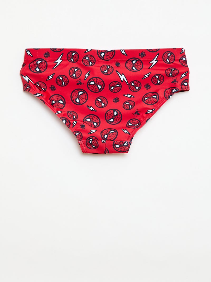 Slip da bagno 'Marvel' 'Spiderman' all-over Rosso - Kiabi