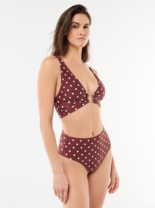 Slip da bagno modellante a vita alta - Kiabi