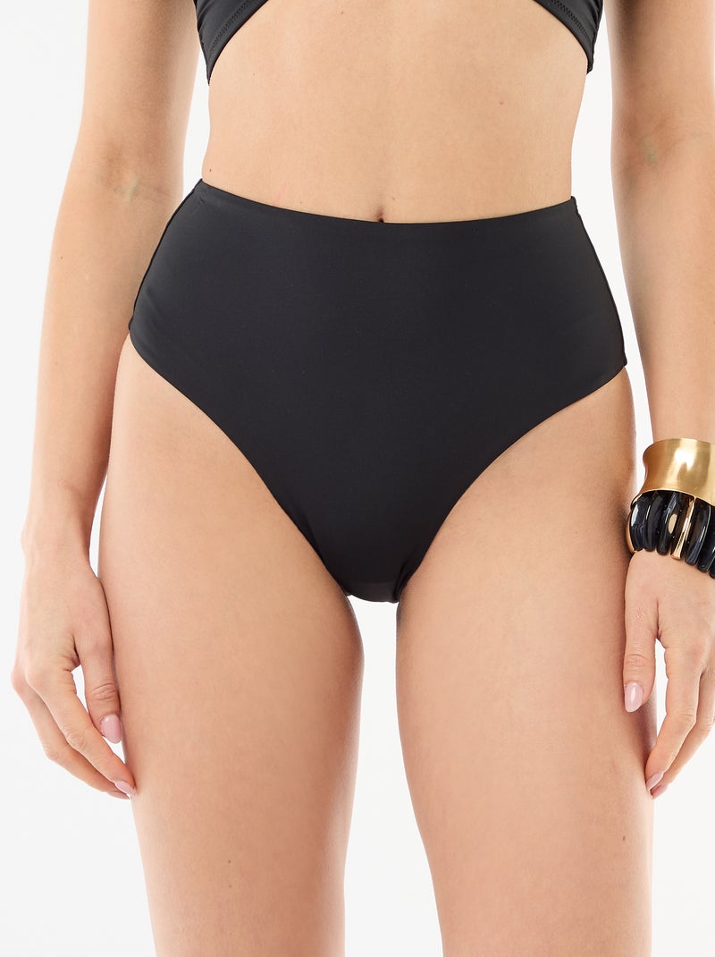 Slip da bagno modellante a vita alta Nero - Kiabi