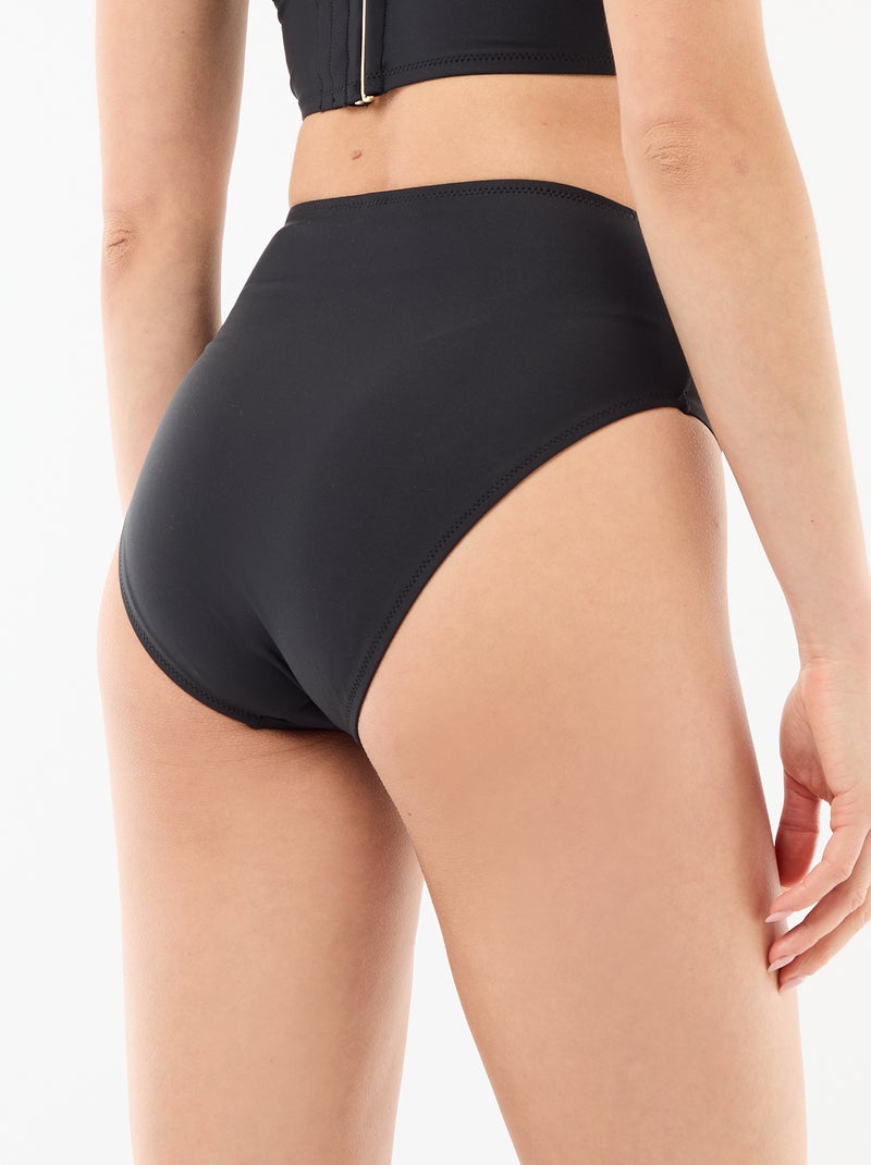 Slip da bagno modellante a vita alta Nero - Kiabi