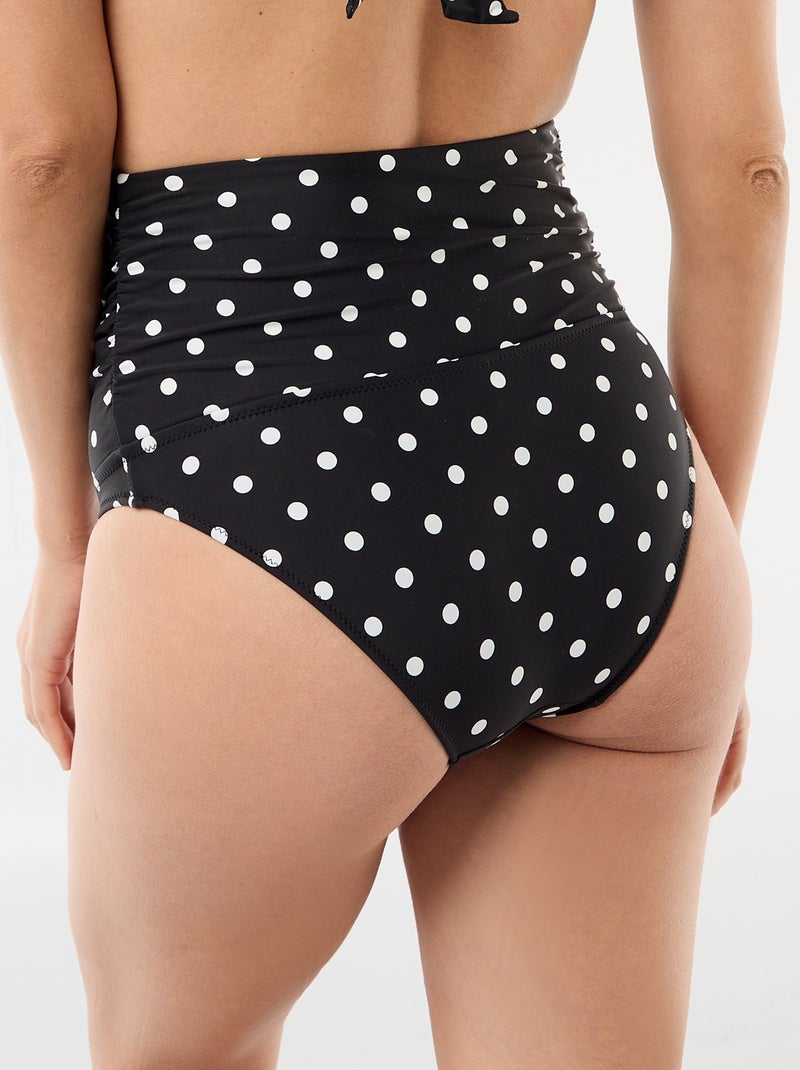 Slip da bagno premaman a vita alta Nero - Kiabi