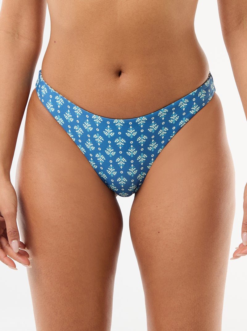 Slip da bagno stampato reversibile Blu - Kiabi